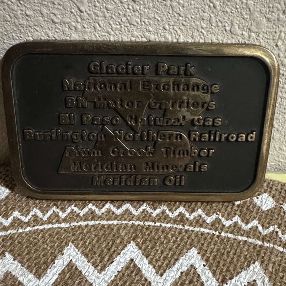 1986 Brass Burlington Northern Inc Seattle WA Plaque Made in Anecortes WA USA